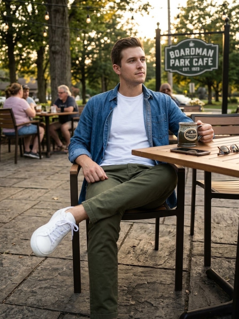 Old Navy Slim Olive Chino Pants